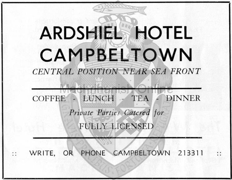 from an old Campbeltown Burough Guide - 1960's