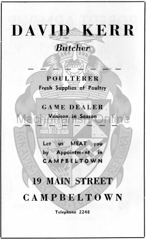 from an old Campbeltown Burough Guide - 1960's