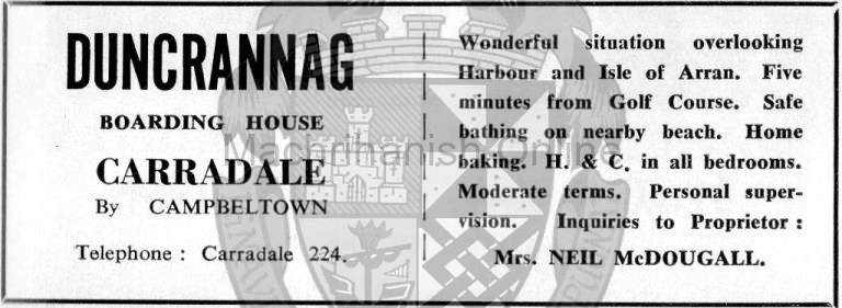 from an old Campbeltown Burough Guide - 1960's