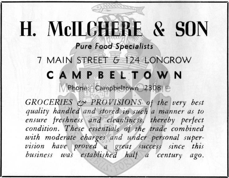 from an old Campbeltown Burough Guide - 1960's