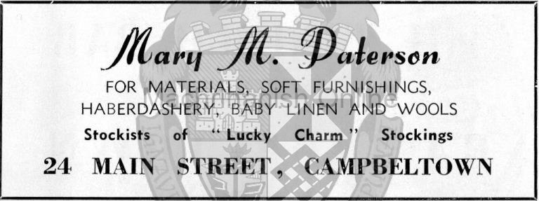 from an old Campbeltown Burough Guide - 1960's