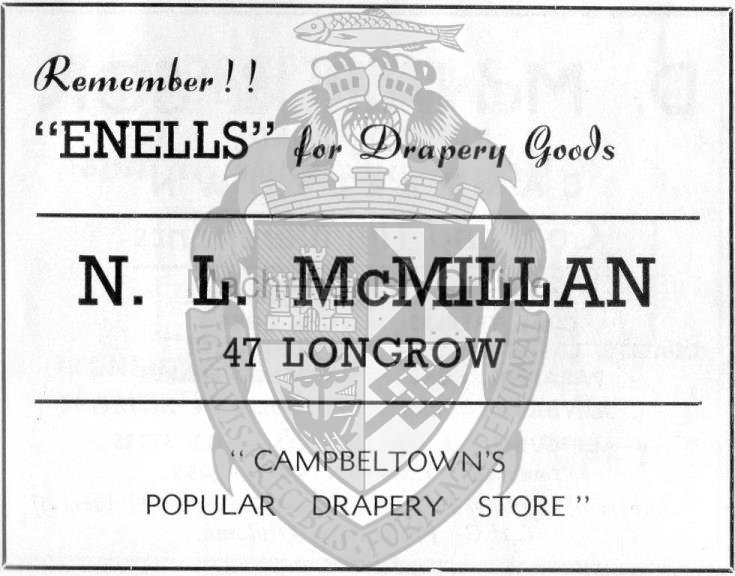 from an old Campbeltown Burough Guide - 1960's