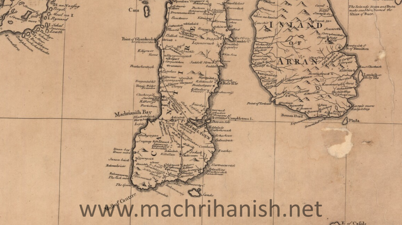 Map of Southern Kintyre 1750